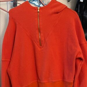 Fabletics Vibrant Orange Crop Knitwear